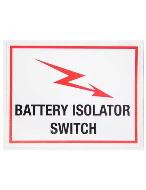 Battery Isolator Switch decal
