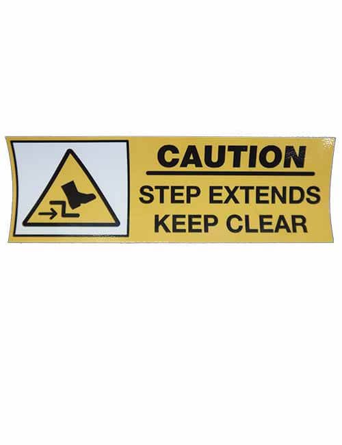 Caution Step Extends decal