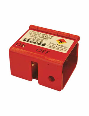 Battery Isolator Locking Bracket Red